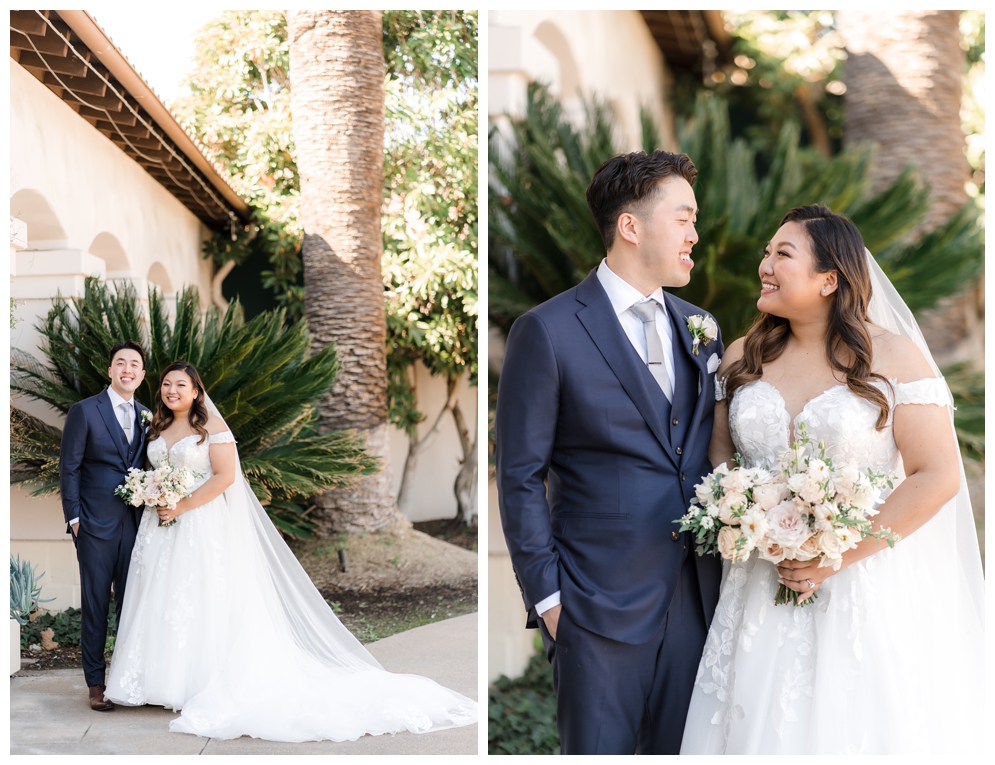Portraits of the Bride and Groom at their Outdoor Spring Wedding in San Ramon, CA