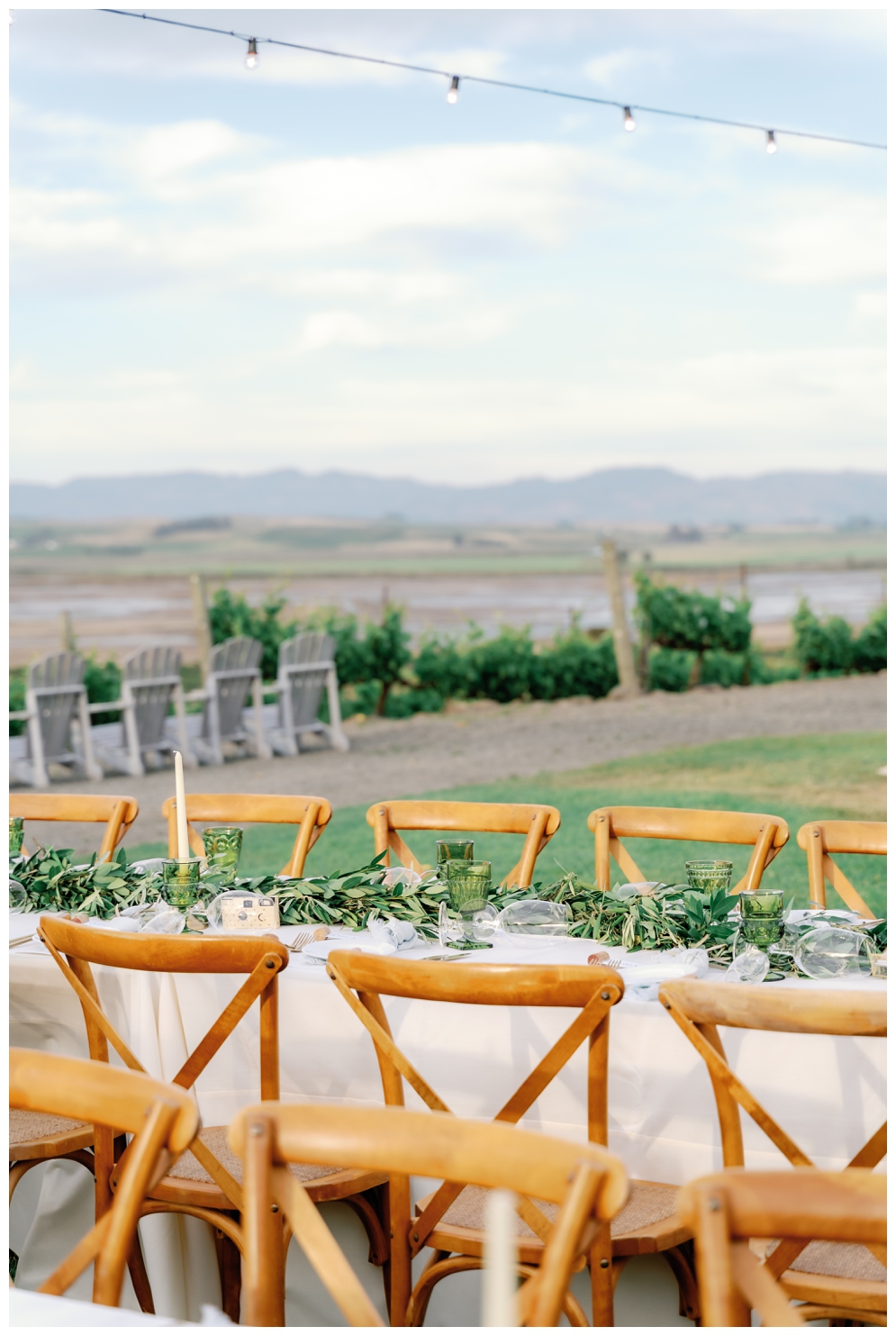 Table Decor at Viansa Sonoma Winery Wedding