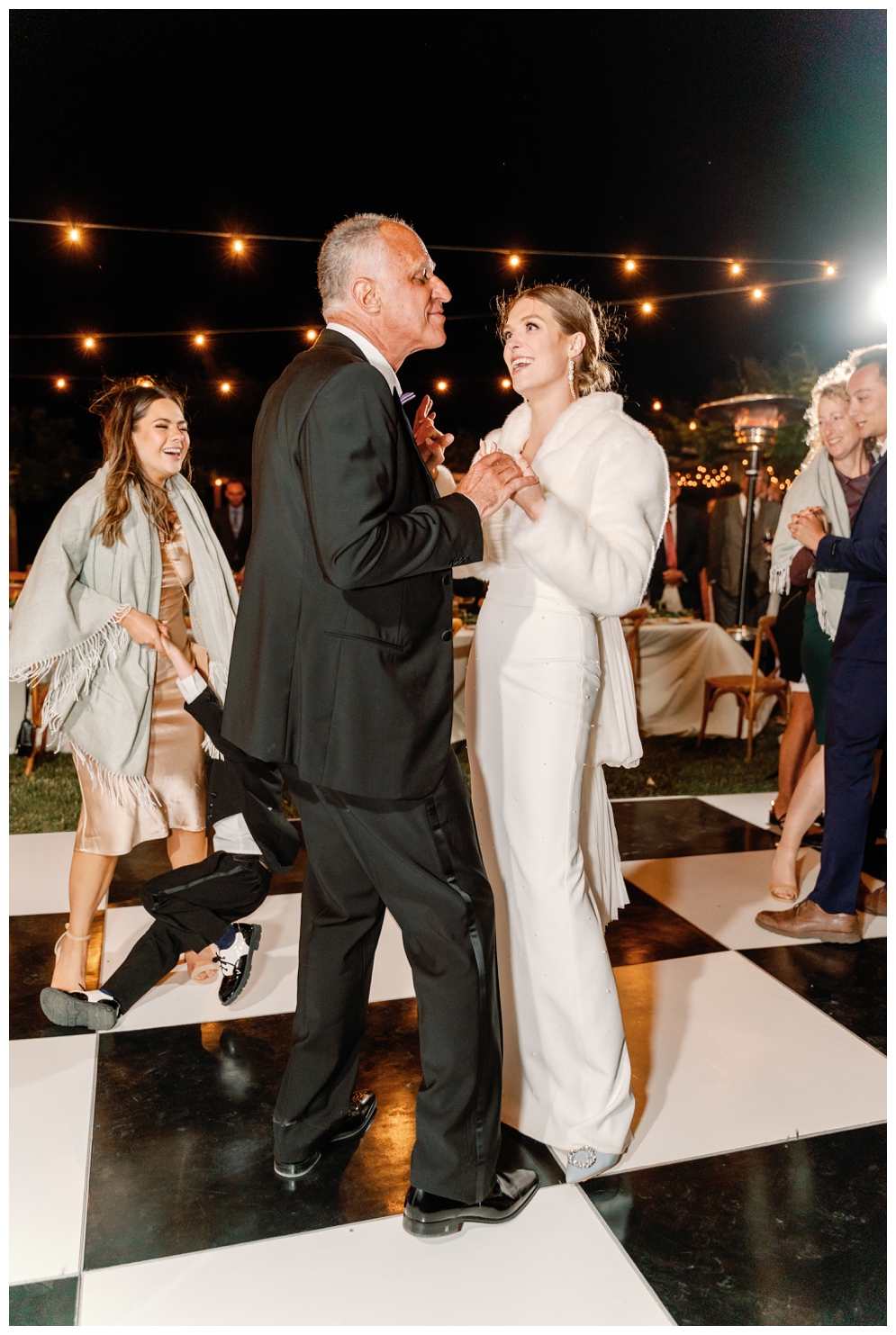Bride and Father Dancing at Viansa Sonoma Winery Wedding