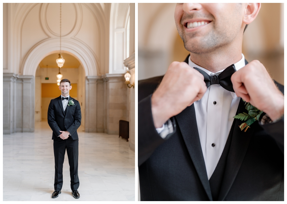 Groom during 4th Floor Gallery Wedding at SF City Hall